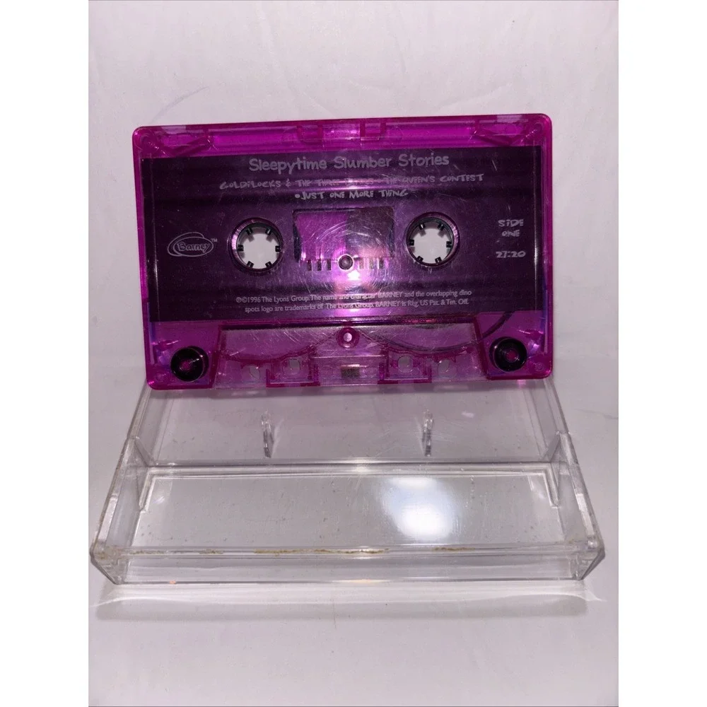 Storytime With Barney Sleepytime Slumber Stories Purple Cassette Tape 1996 Loose